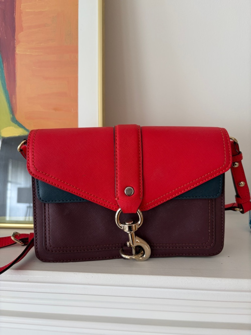 Rebecca Minkoff Colorblock Crossbody Bag with Gold Hardware